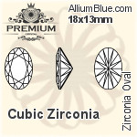 PREMIUM Zirconia Oval (PM9100) 12x8mm - Cubic Zirconia