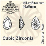 PREMIUM Zirconia Pear (PM9320) 16x12mm - Cubic Zirconia