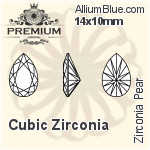 PREMIUM Zirconia Pear (PM9320) 10x8mm - Cubic Zirconia