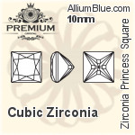 PREMIUM Zirconia Princess Square (PM9447) 8mm - Cubic Zirconia
