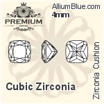 プレミアム Zirconia Cushion (PM9470) 6.5mm - キュービックジルコニア