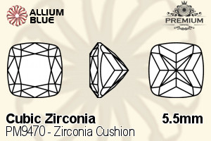 PREMIUM Zirconia Cushion (PM9470) 5.5mm - Cubic Zirconia