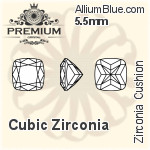 プレミアム Zirconia Cushion (PM9470) 4.5mm - キュービックジルコニア