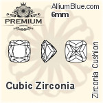 プレミアム Zirconia Cushion (PM9470) 4mm - キュービックジルコニア