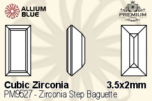 PREMIUM Zirconia Step Baguette (PM9527) 3.5x2mm - Cubic Zirconia - 關閉視窗 >> 可點擊圖片