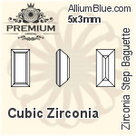 PREMIUM Zirconia Step Baguette (PM9527) 4.5x2mm - Cubic Zirconia