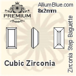 PREMIUM Zirconia Step Baguette (PM9527) 12x10mm - Cubic Zirconia