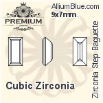 PREMIUM Zirconia Step Baguette (PM9527) 7x5mm - Cubic Zirconia