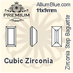 PREMIUM Zirconia Step Baguette (PM9527) 8x6mm - Cubic Zirconia