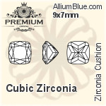 プレミアム Zirconia Cushion (PM9658) 12x8mm - キュービックジルコニア