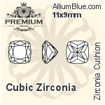 PREMIUM Zirconia Cushion (PM9658) 14x10mm - Cubic Zirconia