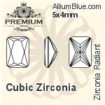 PREMIUM Zirconia Radiant (PM9620) 9x7mm - Cubic Zirconia