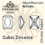 プレミアム Zirconia Radiant (PM9620) 10x8mm - キュービックジルコニア
