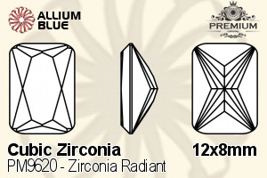 PREMIUM CRYSTAL Zirconia Radiant 12x8mm Zirconia Amethyst