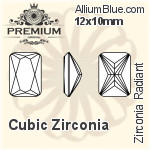 プレミアム Zirconia Radiant (PM9620) 7x5mm - キュービックジルコニア