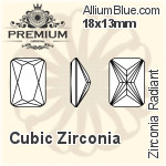 プレミアム Zirconia Radiant (PM9620) 14x10mm - キュービックジルコニア