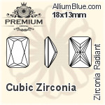 PREMIUM Zirconia Radiant (PM9620) 16x12mm - Cubic Zirconia