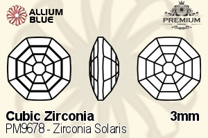 プレミアム Zirconia Solaris (PM9678) 3mm - キュービックジルコニア