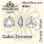 プレミアム Zirconia Trilliant (PM9706) 5.5mm - キュービックジルコニア