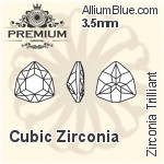 プレミアム Zirconia Trilliant (PM9706) 4.5mm - キュービックジルコニア