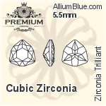プレミアム Zirconia Trilliant (PM9706) 10mm - キュービックジルコニア