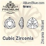 プレミアム Zirconia Trilliant (PM9706) 6.5mm - キュービックジルコニア