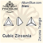 PREMIUM Zirconia Triangle (PM9722) 2.5mm - Cubic Zirconia