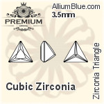PREMIUM Zirconia Triangle (PM9722) 2.5mm - Cubic Zirconia