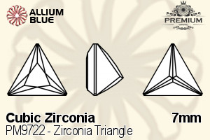 PREMIUM CRYSTAL Zirconia Triangle 7mm Zirconia Green
