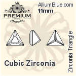 PREMIUM Zirconia Triangle (PM9722) 6.5mm - Cubic Zirconia