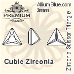 PREMIUM Zirconia Scissor Triangle (PM9723) 6mm - Cubic Zirconia