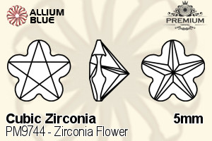 PREMIUM Zirconia Flower (PM9744) 5mm - Cubic Zirconia