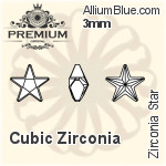 PREMIUM Zirconia Star (PM9745) 7mm - Cubic Zirconia