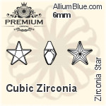 PREMIUM Zirconia Star (PM9745) 12mm - Cubic Zirconia