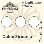 PREMIUM Zirconia Globe (PM9809) 12mm - Cubic Zirconia