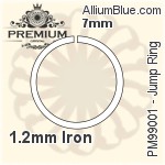 Jump Ring (PM99001) ⌀7mm - 1.2mm Iron