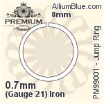 Jump Ring (PM99001) ⌀10mm - 0.9mm (Gauge 21) Brass