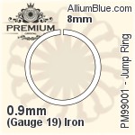 Jump Ring (PM99001) ⌀8mm - 0.9mm (Gauge 19) Iron