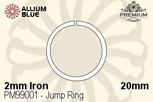 Jump Ring (PM99001) ⌀20mm - 2mm Iron - Haga Click en la Imagen para Cerrar