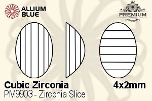 PREMIUM Zirconia Slice (PM9903) 4x2mm - Cubic Zirconia - Click Image to Close