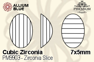 PREMIUM Zirconia Slice (PM9903) 7x5mm - Cubic Zirconia