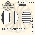 プレミアム Zirconia Slice (PM9903) 4x3mm - キュービックジルコニア