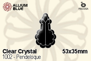 Preciosa Pendeloque (1002) 53x35mm - Clear Crystal - Click Image to Close