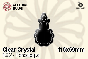 Preciosa Pendeloque (1002) 115x69mm - Clear Crystal - 關閉視窗 >> 可點擊圖片