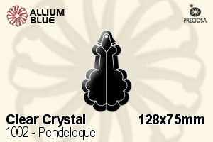 Preciosa Pendeloque (1002) 128x75mm - Clear Crystal - Haga Click en la Imagen para Cerrar