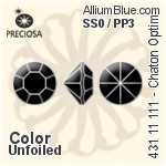 Preciosa MC Chaton OPTIMA (431 11 111) SS0 / PP3 - Color Unfoiled