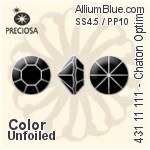 Preciosa MC Chaton OPTIMA (431 11 111) SS4.5 / PP10 - Color Unfoiled