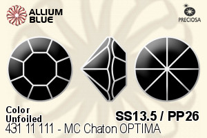 Preciosa MC Chaton OPTIMA (431 11 111) SS13.5 / PP26 - Color Unfoiled