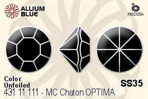 Preciosa MC Chaton OPTIMA (431 11 111) SS35 - Color Unfoiled