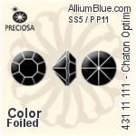 Preciosa MC Chaton OPTIMA (431 11 111) SS4.5 / PP10 - Color Unfoiled